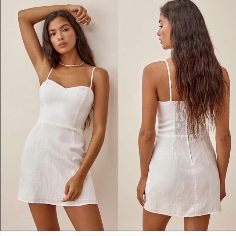 Reformation Roarke linen mini dress